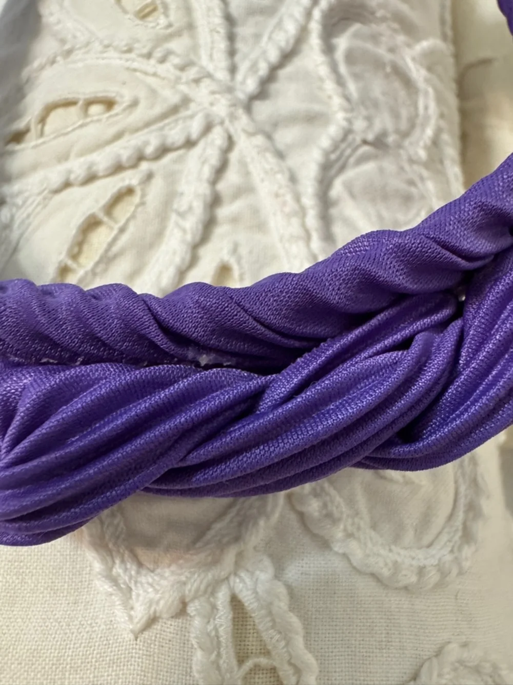 Purple Braided Fabric Headband - Women